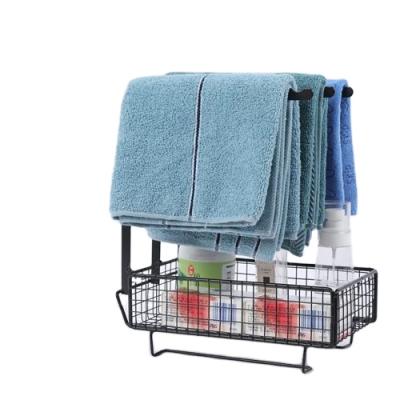 China Home Goods Storage Manufacturer Supply Foldable Kitchen Organizer Lazy Rag Storage Rack with Handle for sale