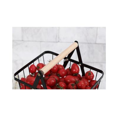 China Factory wholesale price household goods storage kitchen storage shelf foldable fruit basket with handle for sale