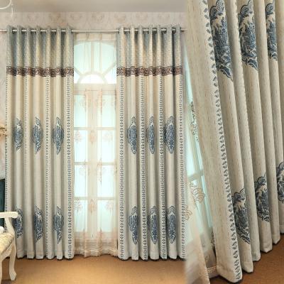 China Blackout 27 Faux Cashmere Chenille Jacquard Blackout Drapes Scandinavian Minimalist Villa Living Room Bedroom Curtains Finished for sale