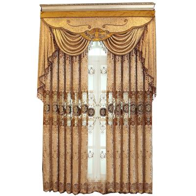 China Blackout 30 Nordic Yard Curtains Chenille Curtain Water Soluble Embroidered Hollow Embroidered Fabric for sale