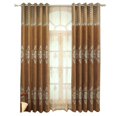 China Blackout 40 Compare-Cashmere Chenille Jacquard Curtain Fabric Living Room Balcony Curtain Fabric European Style for sale