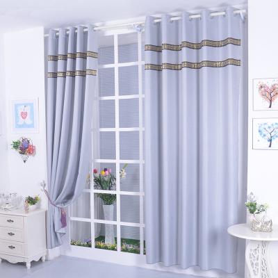 China Blackout 118 Modern Minimalist Large Grid Linen Curtains Finished Curtain Wholesale Linen Fabric For Living Room for sale