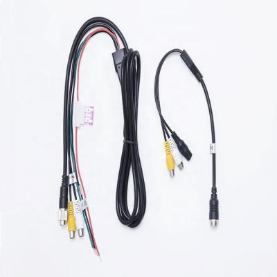 China 8 Pin Car Rear View Camera 8 Pin Waterproof Backup Reverse Cable Mini Male Male Din to RCA Cable for sale