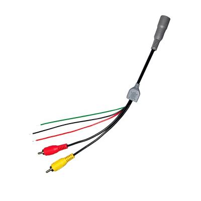 China Custom Monitor Mini Female Pin 6 Pin Cable 6 Din Din To Mini RCA Cable 6 Pin To Mini To RCA Cable for sale