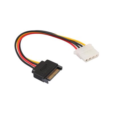 China PSU power cable Molex 4 Pin IDE to SATA 15 Pin HDD Power Adapter Cable Hard Drive Adapter Male to Female Molex SATA Power Cable for sale