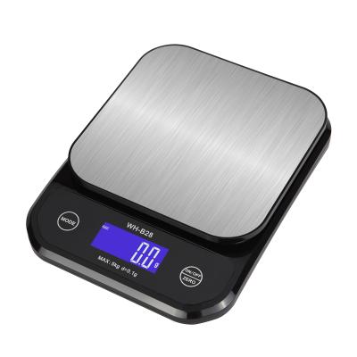 China Tare; Waterproof Wholesale Automatic Digital Rechargeable Kitchen USB Food Scale 5kg 0.1g WH-B28 for sale