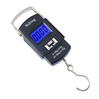 China Tare; Lock ; Electronic Hanging Auto-up Scale 50kg/110lb Scales WH-A08 Portable Travel Digital Luggage Scale for sale