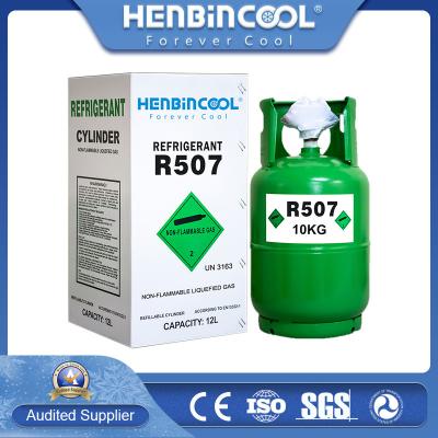 China Cool Gas R507A Refrigerant 11.3KG Refrigerant R507 Disposable Cylinder for sale