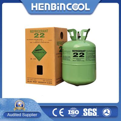 China 30lbs R134A 99.99% R22 Refrigerant 13.6kg Disposable Cylinder for sale