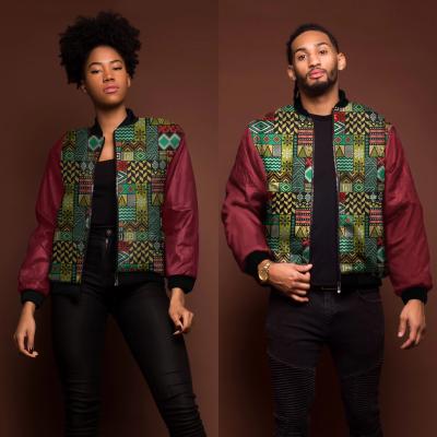 China New Design OEM Africa Polyester/Cotton Jackets For Men Ankara Kente Parka Anorak 2021 Casual Customized Logo Vintage Plus Size Men Jacket for sale