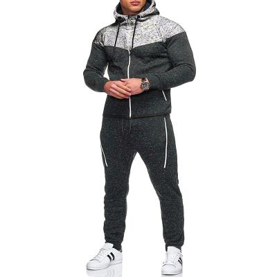 China Hot Anti-Wrinkle Men's Activewear Full Zipper Tracksuit Sports Set Casual Sweat Suit Hoodie And Pants Two Piece Set for sale