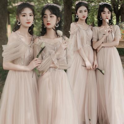 China Wholesale Breathable Luxury Full Length Lace Short Sleeve Bridesmaid Dresses Long Wedding Dresses For Girls for sale