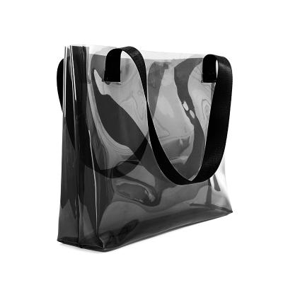 China Fashion Women Beach Handled Top Quality Large Printed Bag Colored PVC Shopping Tote Bag for sale