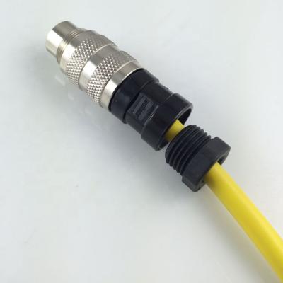 China M16 Automotive Circular Cable Connector Circular M12 4pin Connector Overmould Cable Connector for sale