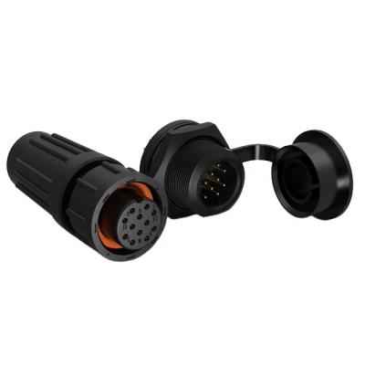 China Z108 Screw Automotive Straight Waterproof Electrical Plug IP67 Plastic Cable 12pin Connector for sale