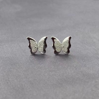 China CLASSIC High Quality Unique Tasty White Butterfly 925 Silver Stud Earrings For Women for sale