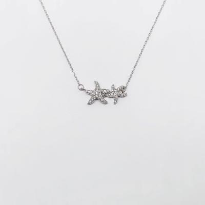 China New FASHIONABLE Adjustable Starfish Shape Fashion Rhinestone Necklace Be Used For Engagement for sale