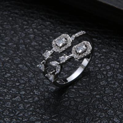 China FASHIONABLE Women Diamond Gold Jewelry Plated Stackable Zirconia Rings for sale