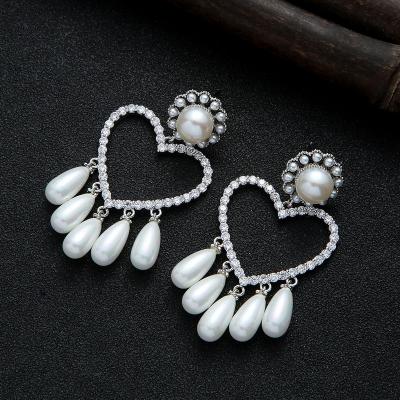 China FASHIONABLE Custom Heart Bead Made Stainless Steel Gold Plated Personalized Feminine Earrings for sale