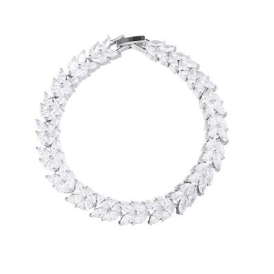 China Central Statistical Wheat Diamond Zircon Ladies Luxury High Quality Bracelet for sale