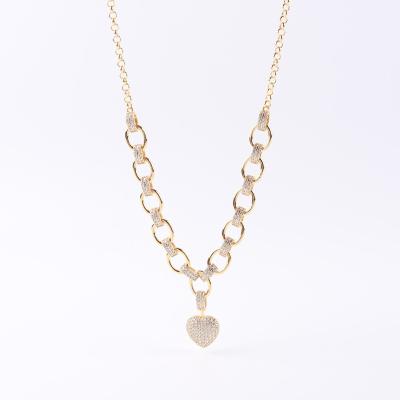 China FASHIONABLE High Quality Heart Shape Pendant Necklace Bracelet Jewelry Set For Women for sale