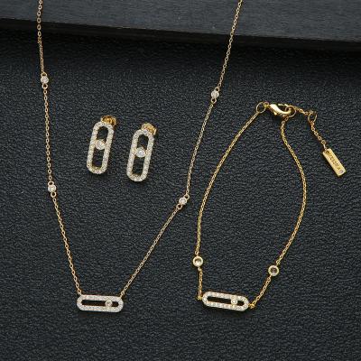 China WXSNOW Fashion HOT Unique Geometric Pattern Pendant Jewelry Set Bridesmaid Earrings Necklace Jewelry Sets for sale