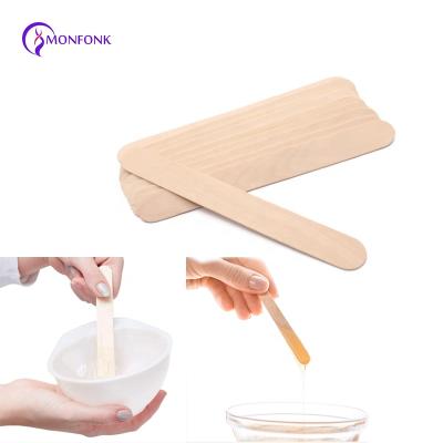 China Hair Removal Waxing Spatulas Bamboo Wooden Stick Body Hair Removal Applicator Wax Liner Depilatory Sticks for sale