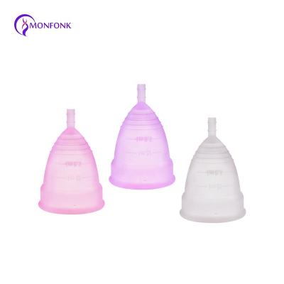 China Comfortable Reusable Flexible Menstrual Cup Lady Medical Silicone Soft Reusable Folding Menstrual Cup Period Cup For Women for sale