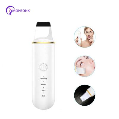 China Sonic Peeler Skin Scrubber Cleansing Skin Scrubber Facial Massage Srubber DEEP CLEANSING Ultrasonic Vibration Remove Dead Acne To Peel Makeup Dirt for sale