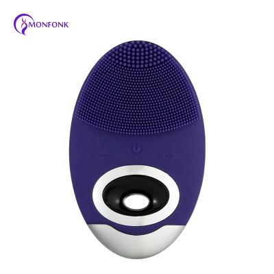 China Exfoliators Brush Ipx7 Portable Vibrating Facial Cleansing Brush Waterproof Rotating Facial Skin Cleanser For Sensitive Oily Dry SK for sale