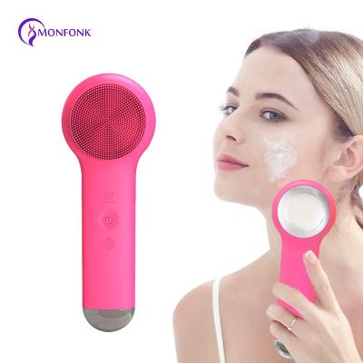 China Exfoliators and Massager Ultrasonic Facial Brush Skin Silicone Pore Cleansing Sonic Vibration Cleanser Massager for sale