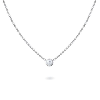 China Cute Luxury Moissanite Necklace Jewelry For Women 14k 18k Baby Moissanite Pendant Necklace for sale