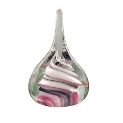 China International Glass Drop Paperweight Water Triangle Decoration Art Glass for sale