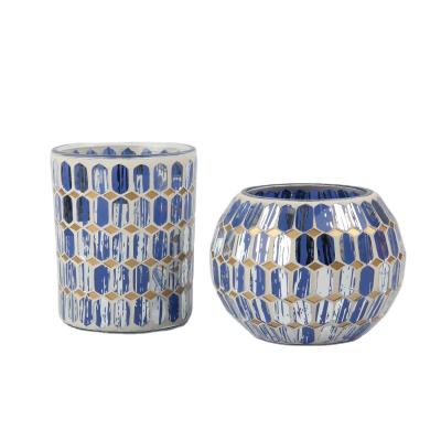 China Wholesale ECO-frendly Mosaic Glass Candle Holder for sale