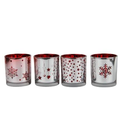 China Wholesale Tea Light Cylinder Round ECO-frendly Mercury Glass Candle Holder for sale