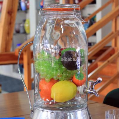 China 7L Daily Use Beverage Glass Dispenser Glass Jar for sale