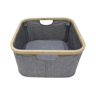 China Large Eco - Friendly Laundry Basket With Two Removable Mesh Bag for sale