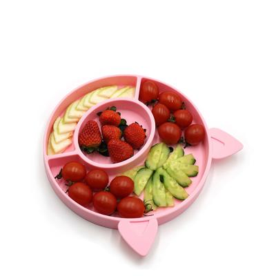 China Kids Silicone Feeding Dish Minimalist Baby Silicone Food Bowl for Breakfast Nursning Dinnerware Set Feeding Dishes with Spoon Fork Set for sale