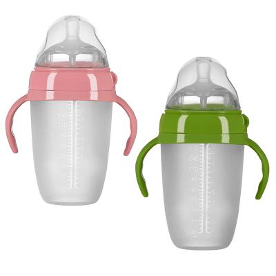 China BPA Free Silicone Feeding Bottle Baby Bottle Kids Nipple Bottle For Babies Toddler for sale