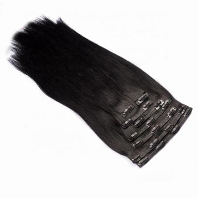 China Silky Straight Wave Wholesale hot popular seamless cambodian clip in hair extension in factory Price for sale