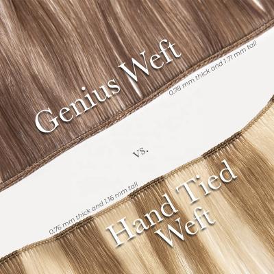 China Silky Straight Wave Wholesale hot popular Genius Weft Hair Extensions in factory Price for sale