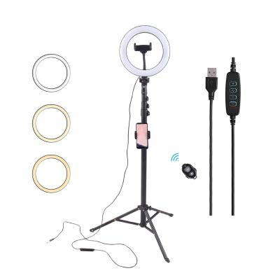 China Mini Hot sells 8/10/12 inch small ring light webcam phone LED selfie for phone with stand and remote control for sale