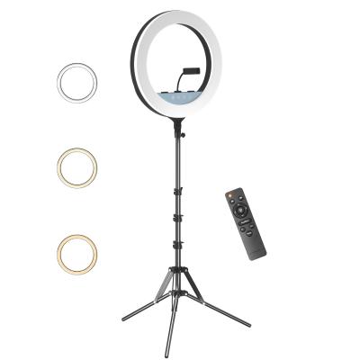 China 18 Ring Light LCD Screen with Phone Holder for Camera Photography Make Up Youtube Tiktok Vlog for sale