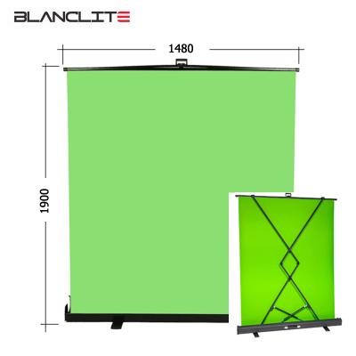 China Portable SOLID COLOR Selfie Green Custom Screen Studio Video Photo Photography Props Photoshoot Background Stand Pull On Adjustable Backdrop for sale