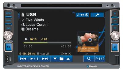 China 800 * 480 LCD Touch Screen Universal Car DVD Player 4.1 / 5.1 Channels for sale