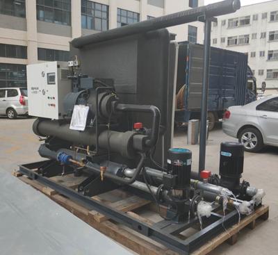 China Factory Double-compressor Water Cooled Screw Chiller For Industrial Cooling for sale