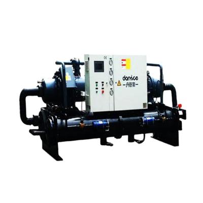 China Building Material Shops Water Cooled Double Screw Compressor 450kw Screw Chiller Manufacturer for sale