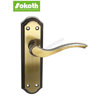 China Good Plating UK Market Modern Knurled Luxury Solid Door Handles Gold Plated for sale