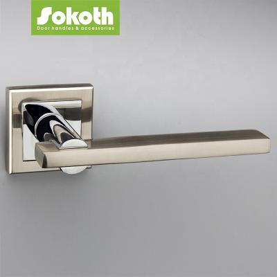 China Good UK Market Plating Modern Bedroom Entrance Lever Door Handle for sale