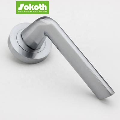 China UK Plating Good Lever Entrance High End Modern Zinc Alloy Door Handle The Ripple Effect Entrance Market On for sale